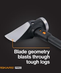 Fiskars IsoCore 8lb. Wood Splitting Maul - 36" Shock Control SoftGrip Handle - Wood Splitter Tool and Maul for Splitting Wedge - Black/Orange Pro IsoCore 8lb Maul 27 71G1GETUJ8L