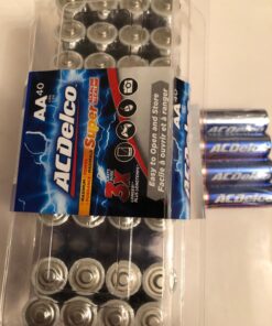ACDelco 40-Count AA Batteries, Maximum Power Super Alkaline Battery, 10-Year Shelf Life, Reclosable Packaging, Blue 40 Count (Pack of 1) 38 71G2ydwXBrL