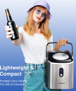 Nugget Ice Makers Countertop, 33 Lbs/Day Sonic Ice Maker, Countertop Ice Maker with Tooth-Friendly Chewable Ice, Soft Pebble Ice Maker with Self-Cleaning Function, VIVIDMOO 32 71G3yAf76gL