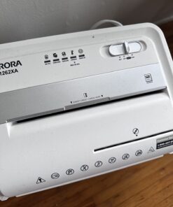 Aurora AU1262XA Anti-Jam 12-Sheet Crosscut Paper and CD/Credit Card Shredder, White/Gray 12-Sheet Crosscut White 26 71G3yKIr9cL