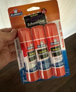 Elmer's Disappearing Purple School Glue Sticks, Washable, 22 Grams, 3 Count 25 71G4BfQfyL