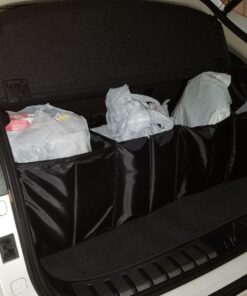 Cargo Foldable Multi Compartment Fabric Car Truck Van SUV Storage Basket Trunk Organizer and Cooler Set,Black,AK-018 Black 33 71G65NQUJRL