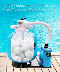 Aitsite 1.5 lbs Pool Filter Balls Eco-Friendly Fiber Filter Media for Swimming Pool Sand Filters (Equals 50 lbs Pool Filter Sand) 1.5 Pounds 29 71G6BXKCRvL