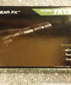 EcoGear FX Complete LED Tactical Flashlight Kit TK120 Flashlight with Rechargeable Battery: High Lumens with 5 Light Modes, Water Resistant, Adjustable Focus Zoom 67 71G6I4traEL