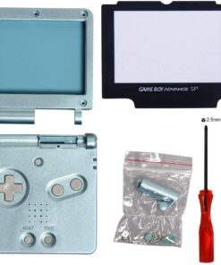 Alternative view of Timorn Full Parts Housing Shell Pack Replacement for GBA SP Gameboy Advance SP (Light Blue Pack) Light Blue Pack