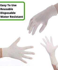 Party Bargains Latex Gloves | Allergy Free Food Save Disposable Powder Free Plastic Comfort Glove Set Perfect for Serving in Wedding, Parties, Events - Large | Pack of 100 9 71G6Tpl2QBL