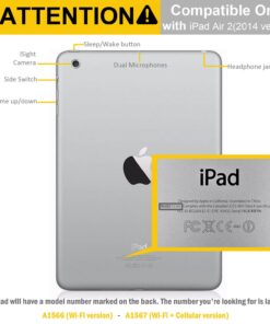 KHOMO iPad Air 2 Case - Dual Series - Ultra Slim Cover with Auto Sleep Wake Feature for Apple iPad Air 2nd Generation Tablet, Red (ip-air-2-red-2) 12 71G7TaZshL 1