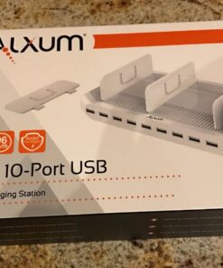 Alxum iPad Charging Station for Multiple Devices, 96W 10 Port Cell Phone Charging Station Organizer,USB Fast Charger Dock Compatible w iPad/iPhone/Android/Kindle/Fire/Kindle Tablet, UL Certified,White 67 71G7wwOFLCL