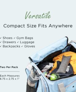 Moso Natural Shoe Odor Absorbers. A Scent Free Odor Eliminator for Shoes, Gym Bags and Sports Gear. Premium Moso Bamboo Charcoal Air Purifying Bag and Deodorizer. (One Pack of Two 75g Bags) 1 25 71G8dq4dIrL