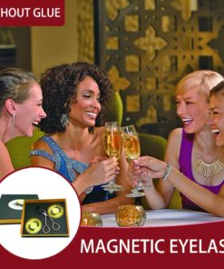 Magnetic Eyelashes Applicator Tool Kit,Glue-free Magnetic Eyelash Clip,Eyelashes Short Set with 2 Pairs Magnetic False Eyelashes,Magnetic Eyelashes No Eyeliner(BUSHY STYLE) BUSHY STYLE 9 71G9 zuEdL