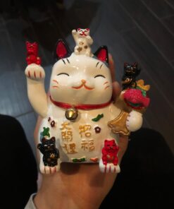 Feng Shui Maneki Neko Lucky Cat Coin Bank for Wealth 21 71G94ozakFL