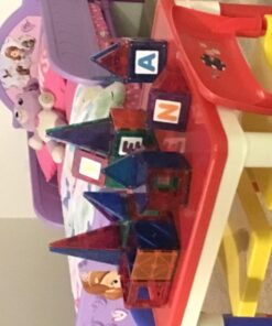 Playmags Magnetic Tiles for Kids, 60 Pc Magnet Blocks with ABC Click-ins, STEM Development Building Toys for Boys Girls & Toddlers 60 Pcs Magnetic Tiles Set 24 71G96qgzm4L