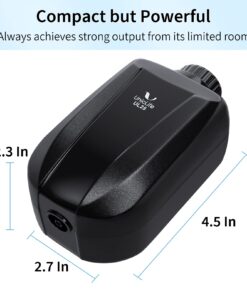 Uniclife Aquarium Air Pump Dual Outlet Fish Tank Aerator with Accessories for Up to 100 Gallon Tank 5 - 30 Gallons 29 71GA47JZv L