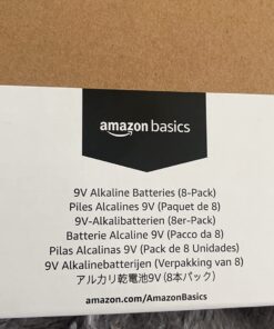 Amazon Basics (Pack of 8) 9 Volt Alkaline Performance All-Purpose Batteries, 5-Year Shelf Life, Packaging May Vary 1 Count (Pack of 8) 30 71GA7cbZsTL