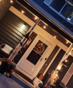 Outdoor String Lights 25 Feet G40 Globe LED Patio Lights with 13 Edison Plastic Bulbs(1 Spare), Waterproof Connectable Hanging Christmas Lights for Backyard Porch Balcony Party Xmas Decor, Black Black - LED 25 ft 39 71GAPfkusCL