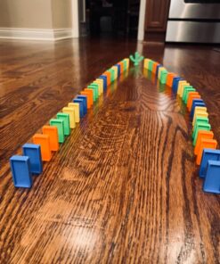 Domino Train, Domino Blocks Set, Building and Stacking Toy Blocks Domino Set for 3-7 Year Old Toys, Boys Girls Creative Gifts for Kids 16 71GAm83hO6L