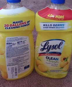 Lysol Multi-Surface Cleaner, Sanitizing and Disinfecting Pour, to Clean and Deodorize, Sparkling Lemon and Sunflower Essence, 40 Fl Oz 40 Fl Oz (Pack of 1) 29 71GAtQeAiL