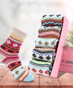 MORECOO Womens Winter Socks - Christmas Gift for Women - Thick Wool Socks Soft Warm Casual - Women Socks Gift Socks 5 Pairs 5-9 Multi-colors -2023 14 71GB8uTRCeL