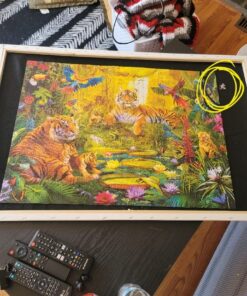 Buffalo Games - Signature Collection - Tiger Family in the Jungle - 1000 Piece Jigsaw Puzzle Multicolor, 26.75"L X 19.75"W 15 71GBWx4jL
