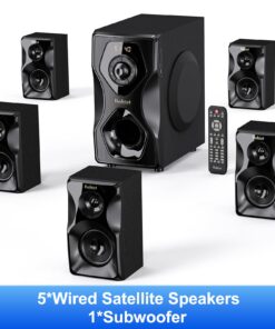 Bobtot Surround Sound Speakers Home Theater Systems - 700 Watts Peak Power 5.1/2.1Wired Stereo Speaker System 5.25" Subwoofer Strong Bass with Bluetooth HDMI ARC Optical Input 18 71GBqzJlSoL