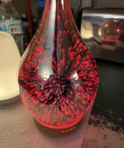 Porseme Oil Diffuser 3D Glass Aromatherapy Ultrasonic Humidifier, Air Refresh Auto Shut-Off, Timer Setting, BPA Free for Home Hotel Yoga Leisure SPA Gift 100ml Last 4H C1-100ml Afantty 29 71GCeI0acaL