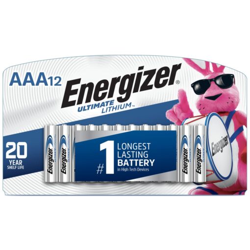 Energizer AAA Batteries, Ultimate Lithium Triple A Battery, 12 Count 12 Count (Pack of 1)