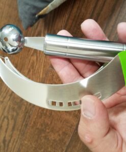 BCI Watermelon Slicer Corer Cutter Knife Tongs with Silicon Handle and Two Headed Melon Baller Set 51 71GDwm0fCvL