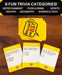 Brilliant or BS? | A Trivia Game for Know-It-Alls and Big Fat Liars | Fun Bluffing Trivia Game for Friends & Family Game Night | 4-6 Players Ages 14+ Core Game 15 71GE2eiqyL
