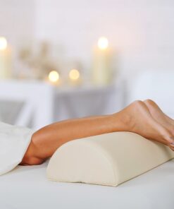 EARTHLITE Bolster Pillow Half Jumbo – Durable Massage Bolster, 100% PU Upholstery incl. Strap Handle/Professional Quality for Massage Tables/Back Pain Relief, Black 10 71GENRBdIL