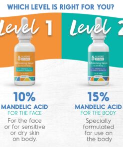 Face & Body Clearing Serum, Level 1- for acne, folliculitis, aging skin, ingrown hairs, dark spots - face, chest, butt, back, thighs, arms - mandelic acid - 1 fl oz 1 Fl Oz (Pack of 1) 21 71GEjcxHm9L 1