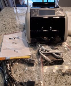 VEVOR Money Counter Machine, Bill Counter with UV/MG/IR/DD/DBL/HLF/CHN Counterfeit Detection, Counting/Value Count/Add/Batch Modes, USD/EUR Money Counting Machine with LCD Display for Small Business 41 71GFCT2qteL