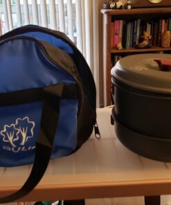 Bulin 24/13/11/8/4 PCS Camping Cookware Mess Kit Lightweight Backpacking Cooking Set Outdoor Cook Gear for Family Hiking, Picnic(Kettle, Pot, Frying Pan, Bowls, Plates, Spoon) 13 PCS 46 71GG 2s3BL