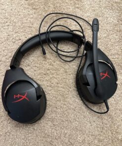 HyperX Cloud Stinger – Gaming Headset, Lightweight, Comfortable Memory Foam, Swivel to Mute Noise-Cancellation Mic, Works on PC, PS4, PS5, Xbox One/Series X|S, Nintendo Switch and Mobile ,Black 35 71GGVG3SazL