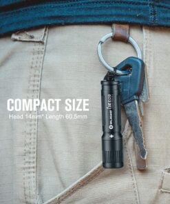 OLIGHT 90 Lumens i3E EOS PMMA TIR Lens AAA Flashlight Compact Keychain Flashlight EDC Flashlight for Night, Camping(Black) Black 35 71GGiEhyj2L