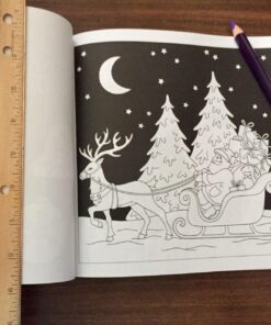 Merry Christmas: a beautiful colouring book with Christmas designs on a black background, for gloriously vivid colours (Merry Christmas (Christmas designs on a black background)) 16 71GHdNHUhXL