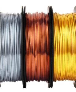 Alternative view of Shiny Silk Gold Silver Copper PLA Filament Bundle, 1.75mm 3D Printer Filament, Each Spool 0.5kg, 3 Spools Pack, with One 3D Printer Remove or Stick Tool MIKA3D 500g X 3 Silk Silver/Copper/Gold