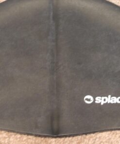 Silicone Solid Swim Cap - Waterproof, Comfortable Stretch Fit, for Men and Women, Suitable for Long Hair - for Swimming, Diving & Snorkeling - by Splaqua Jet Black 13 71GI9JO5C L