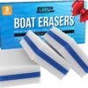 Premium Boat Scuff Erasers | Boating Accessories Gifts for Cleaning Boat Accessories or Gift for Pontoon Fishing Jon Boats Decks Vinyl Boat Cleaner Hull Cleaner Gadgets for Men and Women 3 Pack 41 71GIBde9scL 1