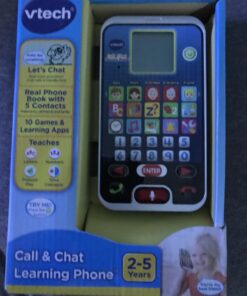 VTech Call and Chat Learning Phone, 0.91 x 3.27 x 5.91 inches, Black & blue Standard Packaging 24 71GIJH0HFVL 3