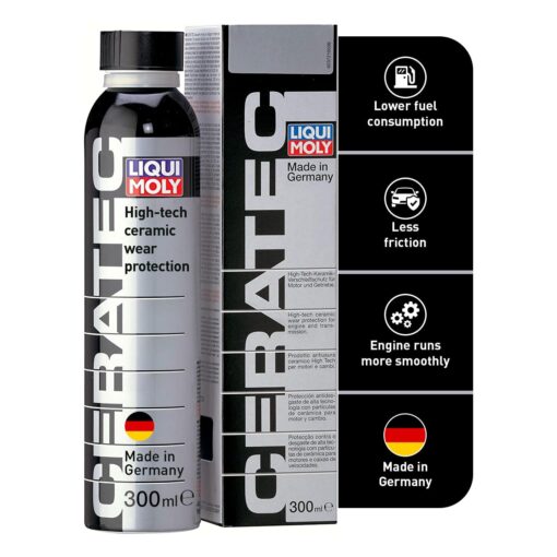 LIQUI MOLY Oil Additive Cera Tec 3721 Ceramic Wear & Tear Protection for Petrol & Diesel Engines Smoother Engine Performance, Less Friction & Lower Fuel Consumption 300 ml Modifier