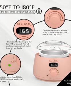 KOTAMU Digital Wax Warmer Kit for Hair Removal At Home for Women Sensitive Skin Brazilian Facial Hair Body with 4 Formulas Hard Wax Beads Target Different Type of Hair Blush 20 71GK7wU7BoL