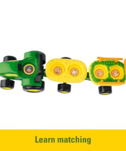 John Deere Animal Sounds Hayride Musical Tractor Toy - Musical Hayride and Farm Animal Toddler Toys - Includes Farmer Figure, Tractor, and 4 Farm Animals - Ages 12 Months and Up 11 71GKZNUno9L 1