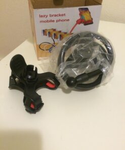 ZTON Cell Phone Holder, Universal Mobile Phone Stand, Lazy Bracket, Flexible Long Arms Clip Mount for iPhone, LG etc. in Office Bedroom Desktop (Black) 42 71GLD6rKzPL