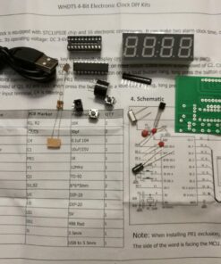 MiOYOOW 4-Digit Digital Clock Kits with PCB, DIY Alarm Clock Soldering Project Kit for Learning Electronics Soldering Practice with English Instructions 1 Pack-4 Digit Clock Kit(0.56 Inch) 83 71GLK0YoWkL