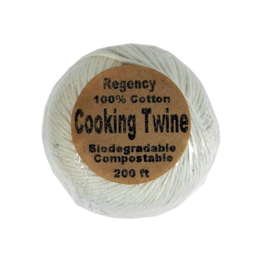 Regency Wraps Butchers Cooking Twine, Made of Heavy-Weight Natural Cotton for Turkey Trussing and Meat Prep for Roasting 200 ft Ball 200 ft Ball (Pack of 1)