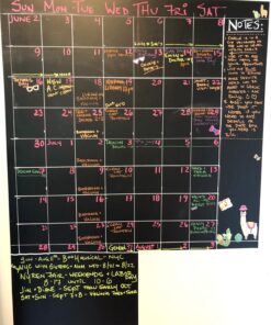 Kassa X-Large Chalkboard Wallpaper - Clear | 1.4ft x 6.5ft Adhesive Paper Roll | Includes 3 Markers & Eraser Cloth | Peel & Stick on a Wall, Table & Desk | Ideal for Use at Home, School, Office & More Black 58 71GLssdn2xL