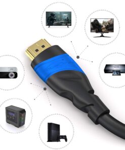 HDMI Cable 4K – 20ft – with A.I.S Shielding – Designed in Germany (Supports All HDMI Devices Like PS5, Xbox, Switch – 4K@60Hz, High Speed HDMI Cord with Ethernet, Black) – by CableDirect 20 ft 21 71GM7hrDPL