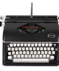 Maplefield Manual Typewriter - Real Vintage Typewriter - Cute Desk Decor for Home and Office - Easy Setup, Great Gift for Writers and Authors - Great for Writers and Authors (Black)