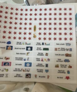 Magnetic Chore Chart for Kid at Home, Bahavior Chart for Kid at Home, Reward Chart for Kids Behavior. Each Set Includes 30 tasks, 104 Stars, and one 11“ x 14.5" Magnetic Chart- Blue 1 Pack Blue 27 71GMtmS MPL