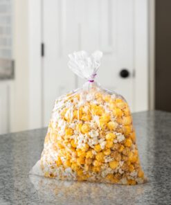 TATTI 100 Pack Clear Plastic Large Cellophane Bags 12x16 With 4inches Twist Ties, Plastic Cello Bags 1.4 mils for Cookies Candy Gift Birthday Party Favor (Pack of 100) 12x16 Inch (Pack of 100) 26 71GOFJGniL